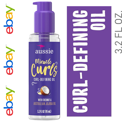 #ad Aussie Miracle Curls Coconut Curl Defining Oil for Curly Hair 3.2 fl oz $10.99