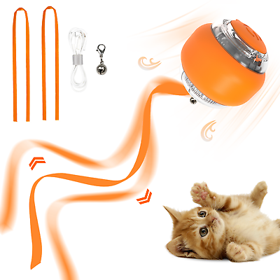 #ad Pet Cat ToysAutomatic Silicone Tail Teaser Toy with BellElectronic Interactive $17.32