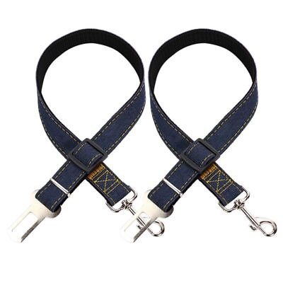 #ad Dog Belt 2 Pack Adjustable Pet Car SeatbeltDog Harness Safety Leads 2980 C $10.76