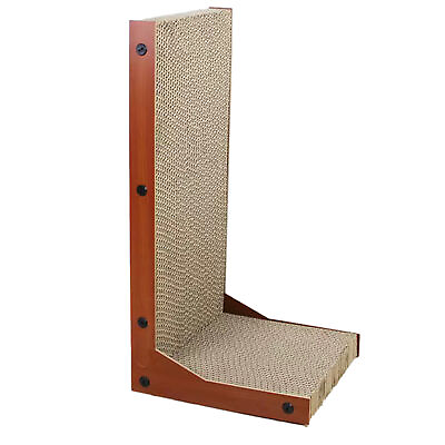 #ad L Shape Wall Mounted Cat Scratcher Pad Protect Furniture Vertical Board $39.32