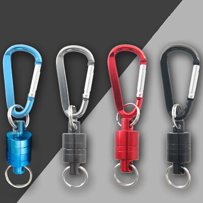 #ad Strong Magnetic Carabiner Portable Outdoor Fishing Mountaineering Release Lanyar $9.98