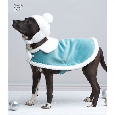 #ad Simplicity 8277 Craft Sewing Pattern Dog Clothes Coat Jacket Hat S 9quot; L 18#x27; $11.09