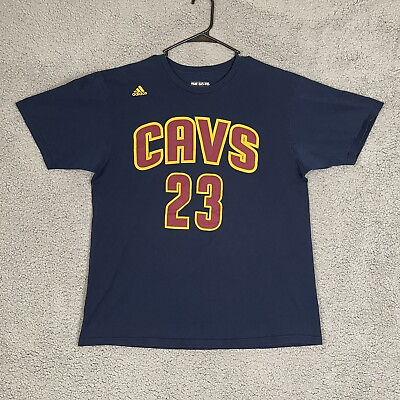 #ad #ad Cleveland Cavaliers Shirt Mens XL Blue Adidas NBA Basketball Lebron James Cavs $15.99