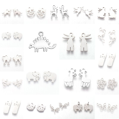 #ad #ad 10Pcs 20Pcs 304 Stainless Steel Animal Themes Charms Pendants For Jewelry Making $8.27