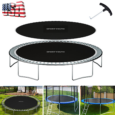 #ad #ad 12ft 14ft 15ft Trampoline Replacement Jumping Mat 72 96 Rings with Springs Tool $65.99