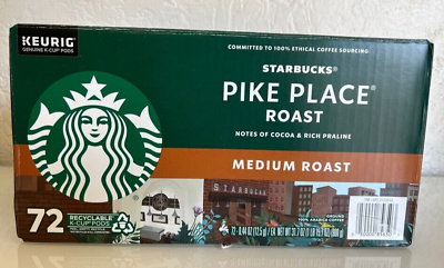 #ad Starbucks Pike Place Medium Roast 72 K Cup Pods BB 10 2024 $41.99