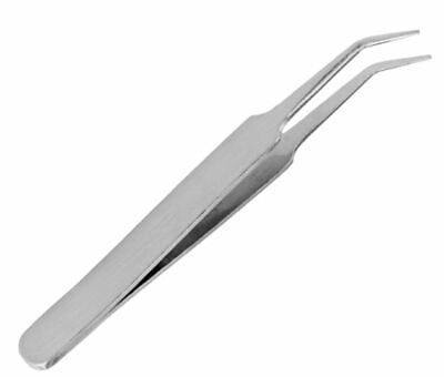 #ad SONA 3quot; Mini Tweezers Curved Point Tip Stainless Steel PVC Pouch $6.99