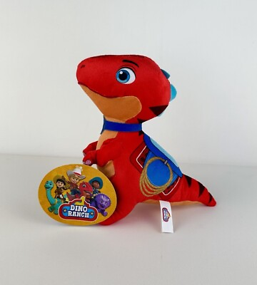 #ad New Dino Ranch Blitz The Red Raptor Dinosaur 7 9quot; Mini Plush Stuffed Animal Toys $14.99