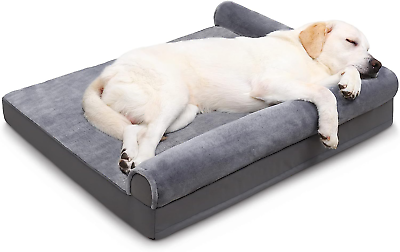 #ad Orthopedic Dog Bed Waterproof Dog Beds for Large Dogs Flannel Bolster Dog Couch $55.99