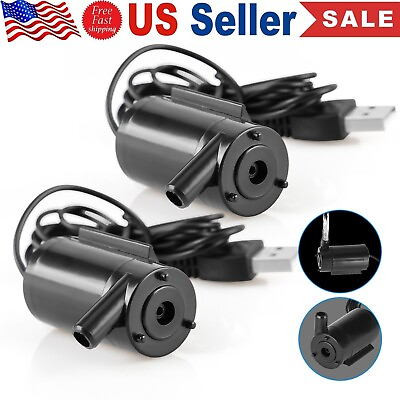 #ad Small Water Pump Mini Mute Submersible USB 5V 1M Cable Garden Home Fountain Tool $6.40