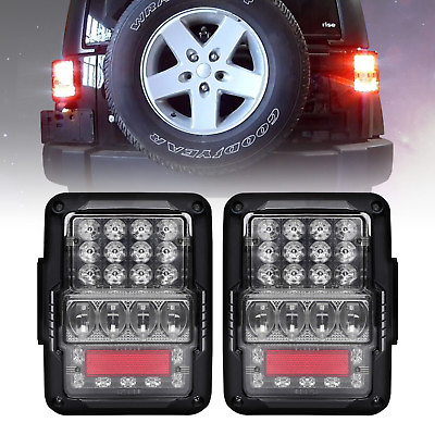 #ad Brightest LED Tail Lights Brake Reverse Turn Stop for Jeep Wrangler JK 2007 2018 $68.99