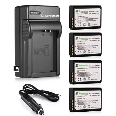 #ad LP E10 Battery For Canon EOS Rebel T3 T5 T6 Kiss X50 EOS 1100D 1200D Charger $9.49