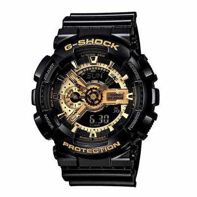 #ad Casio G SHOCK GA110GB 1 Men#x27;s Black Gold Resin Analog Digi Watch read $54.59