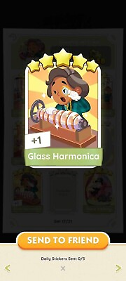 #ad Monopoly Go 5 star Sticker Card Set #17 Glass Harmonica AU $7.50