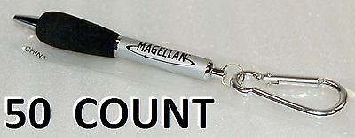 #ad 50 x NEW Magellan 6quot; Twist Open Ball Point Pen amp; Carabiner Clip On Combination $19.90
