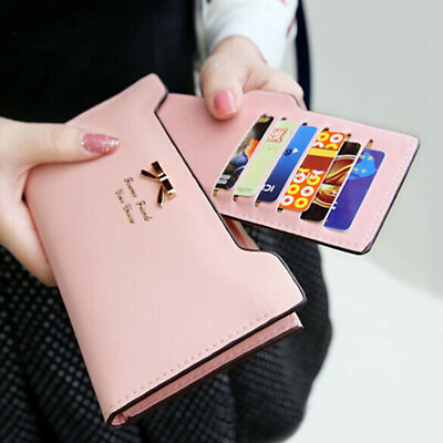 #ad Ladies Women Leather Wallet Long Purse Card Holder Case Clutch Handbag Xmas Gift $6.99