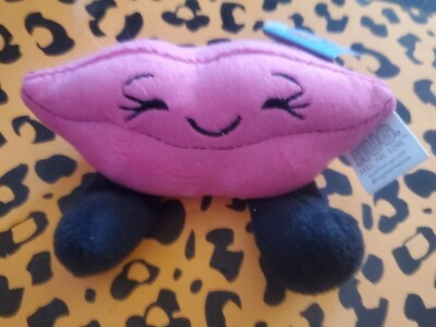 #ad HUG Feel The Love Pink Lips Kisses Cute Plush 5quot; NWT Gift Craft $8.10