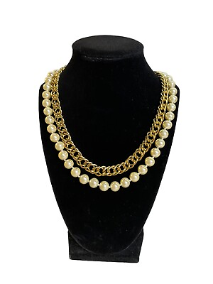 #ad Joan Rivers 24quot; Faux Pearl and Gold Tone Chain Necklace With Storage or Gift Box $34.97