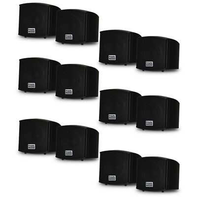 #ad Acoustic Audio AA321B Indoor Mount Black Speakers 2400W 6 Pair Pack AA321B 6Pr $213.88
