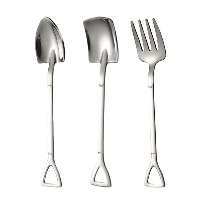 #ad Shovel Shape Spoon Stainless Steel Pointed Dessert Spoon Dinner Tea Spoons $7.82