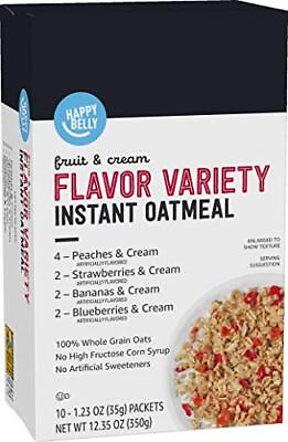 #ad Amazon Brand Instant Oatmeal Fruit Cream Variety Pack 1.23 Ounce Pack of 10 $3.97