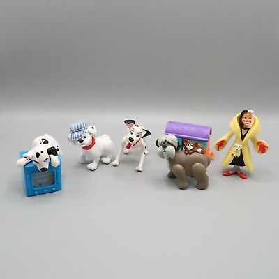 #ad #ad Vintage 1990s Disney#x27;s 101 Dalmatians mini PVC figurines Lot Cruella dog Buddy $6.00