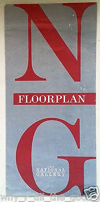 #ad National Gallery London Floorplan amp; Map Souvenir Tourist Guide Brochure Leaflet AU $16.99