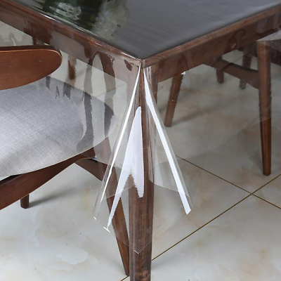#ad Clear Vinyl Tablecloth Protector Waterproof Oil Proof Plastic Rectangle Transpar $17.88