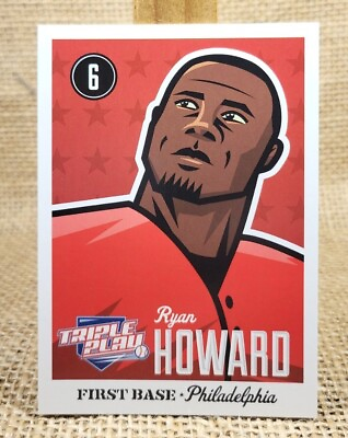 #ad 2012 Panini Triple Play Ryan Howard Baseball Card #63 Phillies A1 $0.99