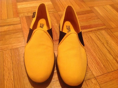 #ad Easy spirit natural fabric shoes yellow color size 8.5 new in box $25.00