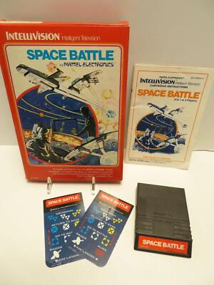 #ad Mattel Intellivision Space Battle Video Game Tested amp; Works Red Box $8.96