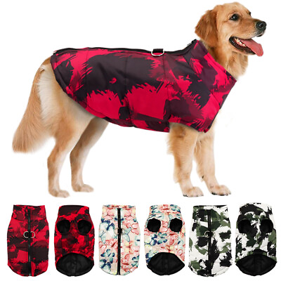 Large Dog Winter Coat Waterproof Pitbull Clothes for Big Dogs Pet Doggy Jacket $13.49