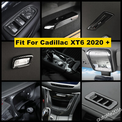 #ad Carbon Fiber Interior Refit Kit Gear Panel Cover Trim For Cadillac XT6 2020 2022 $26.00