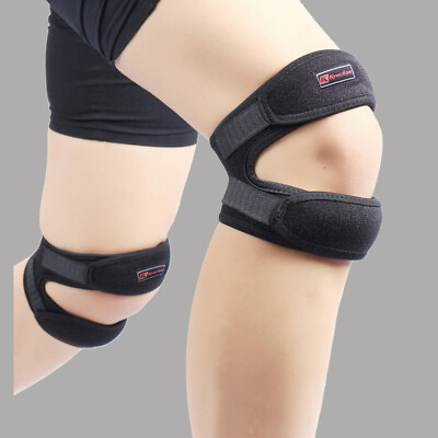 #ad Double Strap Knee Support Patella Tendon Brace Stabilizer Relieve Pain Sports $2.86