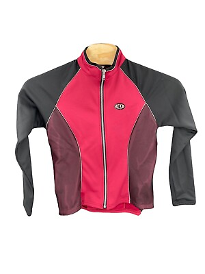 #ad Pearl Izumi Cycling Red Black Jacket Women’s Medium Rear Zip Pocket Made In USA $22.78