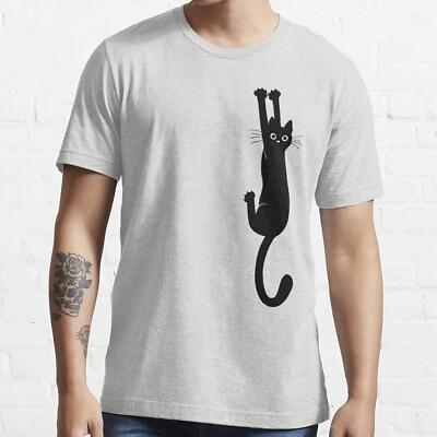 #ad HOT Cute Black Cat Graphic T shirt Size S 5XL $19.99