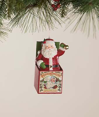 #ad Bethany Lowe Christmas Santa Claus In the Box Ornament TL2372 $21.99