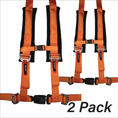 #ad Orange PAIR of 4 Point Harnesses with EZ Buckle $119.99