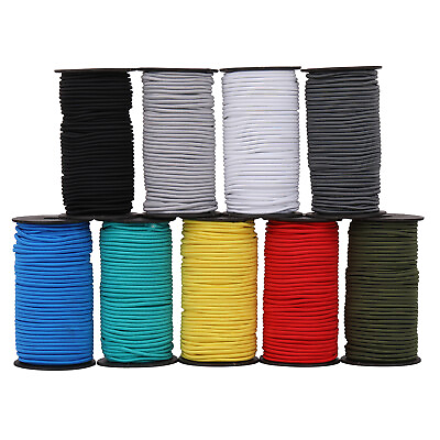 #ad 4mm Round Elastic Bungee Rope Shock Cord Tie Down Coloured Various Length $5.96