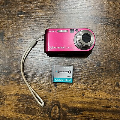 #ad Sony Cybershot DSC P200 Pink Digital Camera Point and Shoot 7.2MP *UNTESTED $60.00