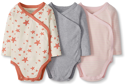 #ad 3 Moon And Back By Hanna Andersson Unisex Baby Long Sleeve Side Snap Bodysuit $19.59