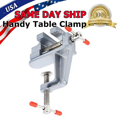 #ad 3.5quot; Miniature Vise Small Jewelers Hobby Clamp On Table Bench Tool Vice Aluminum $7.49
