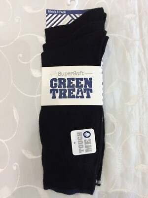 #ad Green Treat Men#x27;s Socks 3 Pair Pack Size 7 11 GBP 11.50
