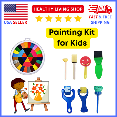 #ad Animal Theme Painting Kit for Kids 36 Colors 7 Washable Art Tools $11.61