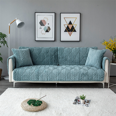 #ad Plush Sofa Cover Non slip Sofa Cushion Towel Nordic Couch Slipcover Home Decor $88.63