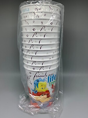 #ad Little Mermaid Lot of 12 16oz Party Plastic Cup $9.80