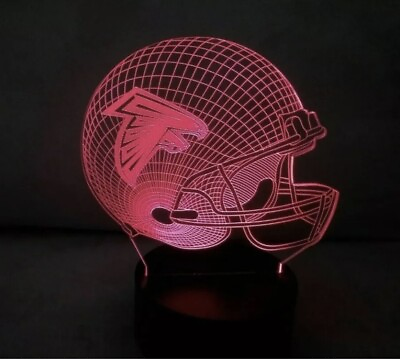 #ad Atlanta Falcons NFL FOOTBALL TEAMS LOGOS Home Decor 3D LED Light Lamp Fast Ship $19.96