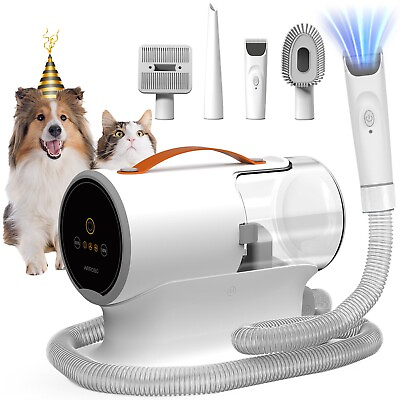 #ad AIRROBO PG100 Pet Grooming Vacuum with 5 Grooming Tools 12000Pa Suction Power $44.99