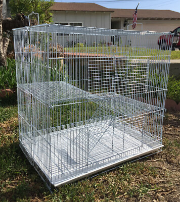 #ad 3 Tiers Critters Small Animal Cage Syrian Hamster Rat Mouse Gerbil Rodent Degu $49.86