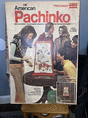 #ad Pachinko Pressman USA 1973 Table amp; Wall Game 7yrs Win Jackpot Vintage W Box $59.99